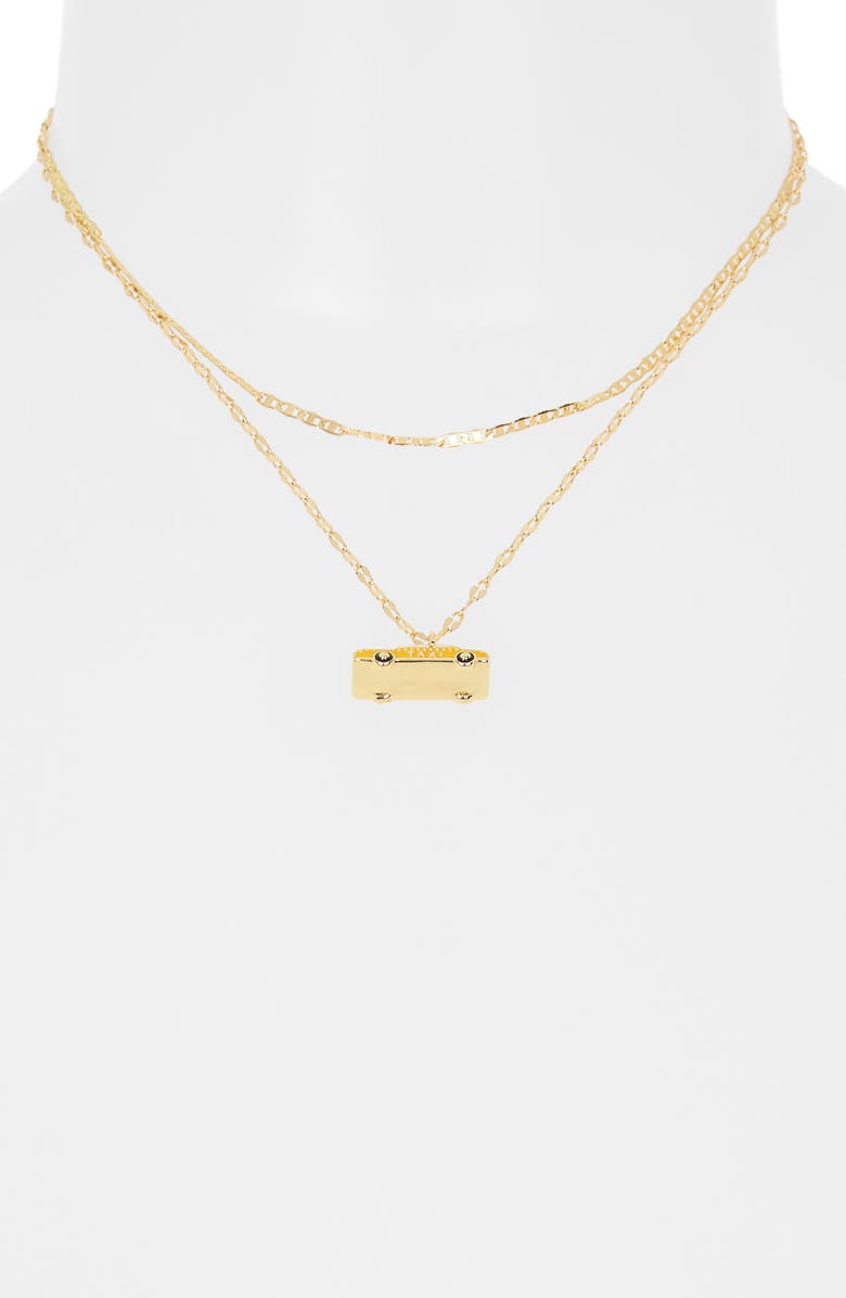 Leith Two Row Taxi Layered Necklace, Alternate, color, Yellow- Gold