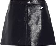 Courrèges Reedition Faux Leather Miniskirt