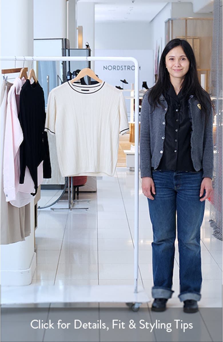 Lora Variegated Rib Short Sleeve Sweater, sales video thumbnail