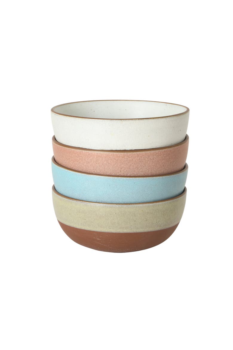 William Crest 4-Piece Reactive Glaze Stoneware Cereal Bowl Set, Main, color, Multicolors
