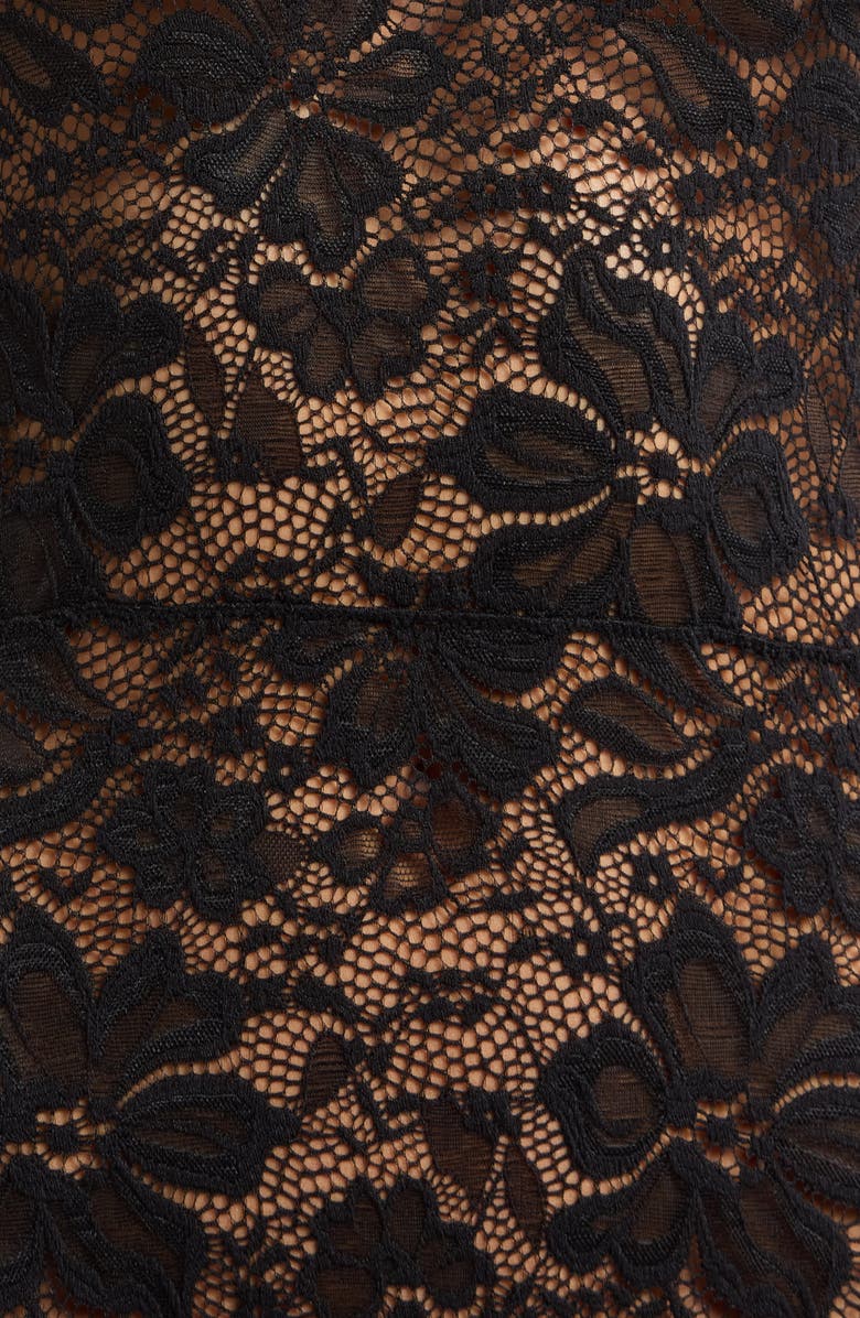 KILO BRAVA Long Sleeve Floral Lace Catsuit, Alternate, color, 