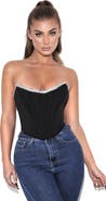 Miss Circle Melanie Corset Top With Crystal Trim