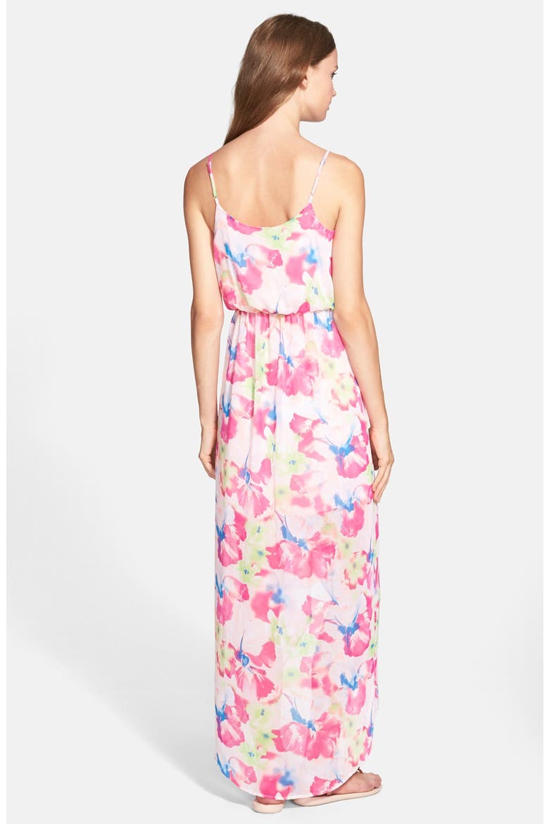 Tulip Hem Maxi Dress, Alternate, color, NEON FLORAL