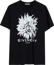 Givenchy Flower Graphic Logo Cotton T-Shirt