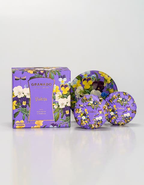 Violeta Bar Soap Duo & Glass Tray Kit