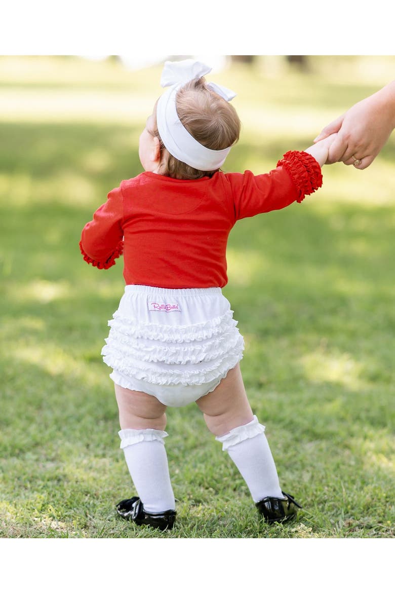 Baby/Toddler Knit RuffleButt Bloomer, Alternate, color, White