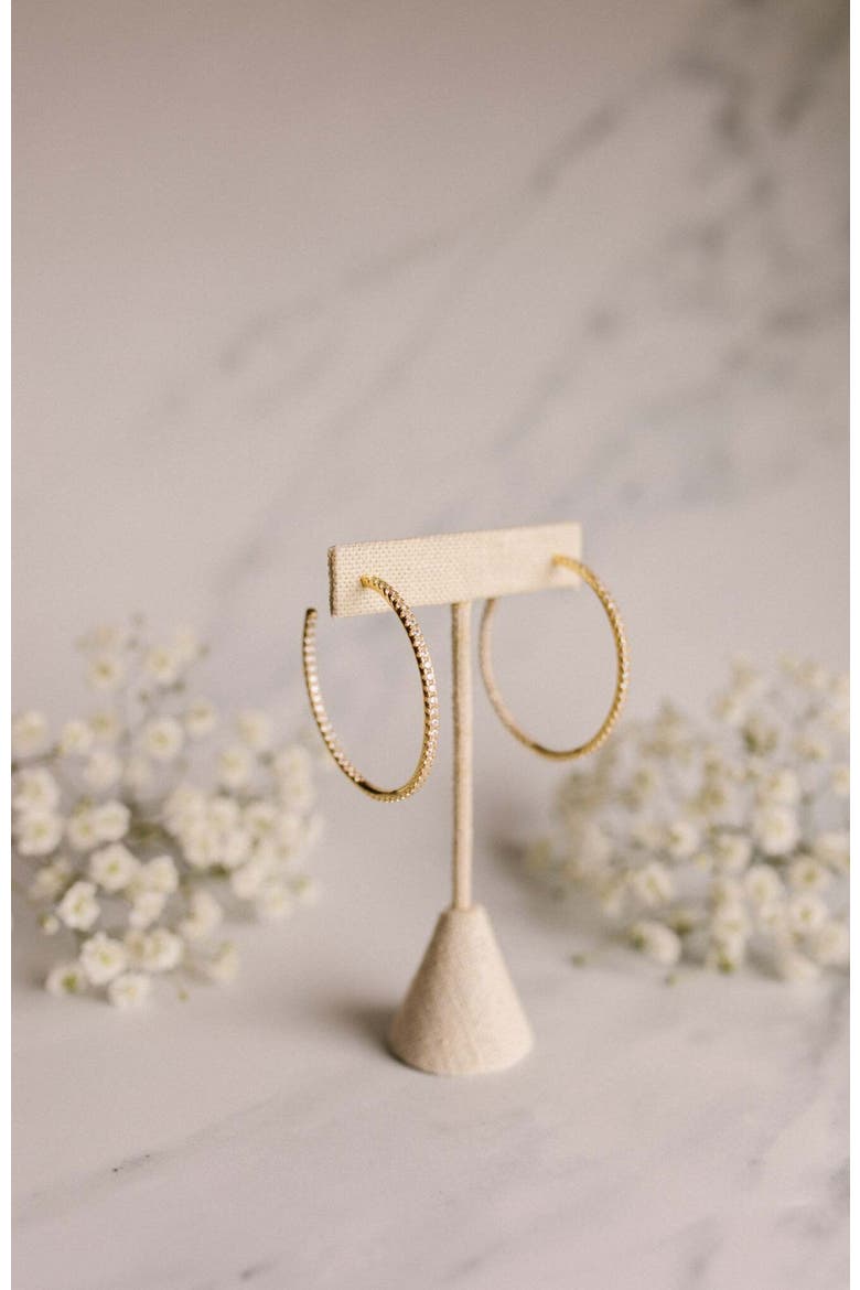 Everyday Glam Hoops, Alternate, color, Gold