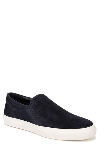 Vince Fletcher Suede Slip-on Sneaker In Blue