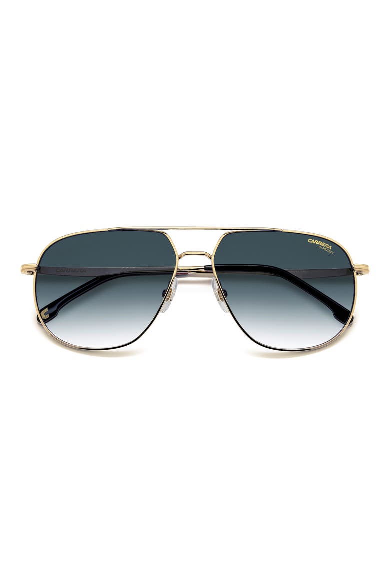 61mm Gradient Navigator Sunglasses, Alternate, color, GOLD/ BLACK RED/ DARK BLUE