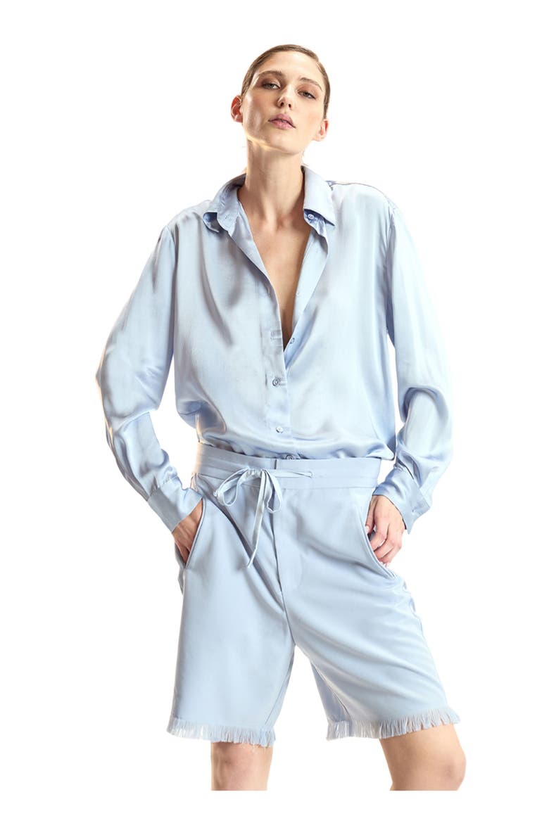 Tuxedo Stripe Shorts, Alternate, color, Blue