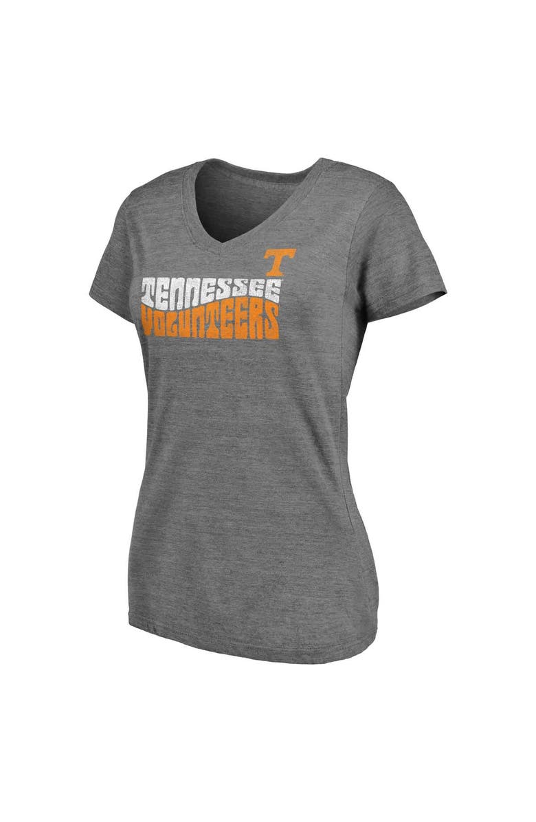 FANATICS Women's Fanatics  Heather Gray Tennessee Volunteers Sport Resort Tri-Blend Play V-Neck T-Shirt, Alternate, color, 