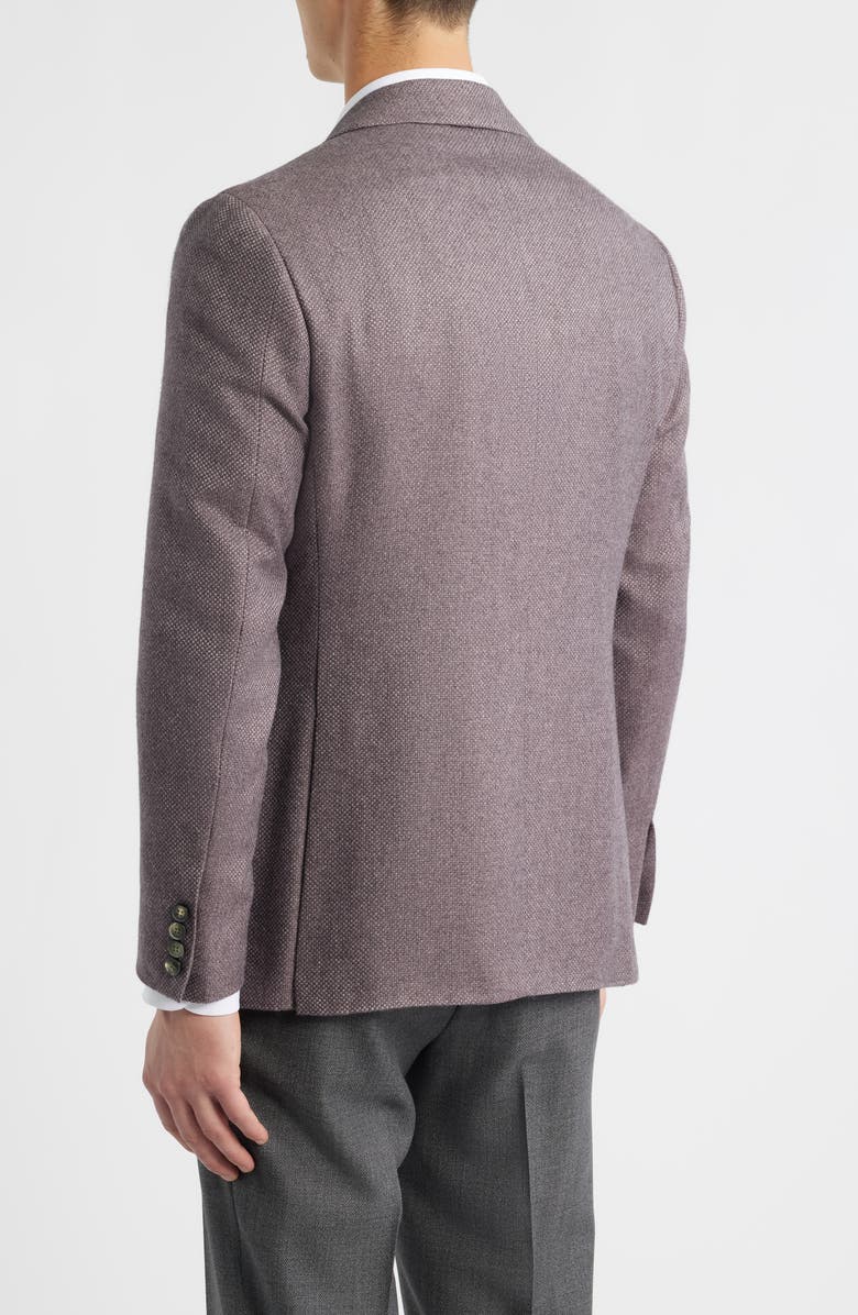 Canali Kei Trim Fit Birdseye Cashmere & Silk Sport Coat, Alternate, color, Pink