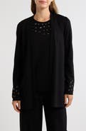 Anne Klein Grommet Detail Open Cardigan