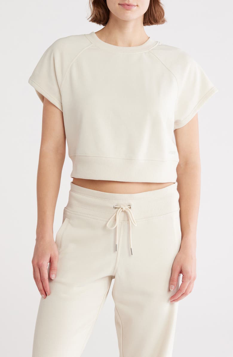 DKNY Short Sleeve Top, Main, color, Light City Khaki