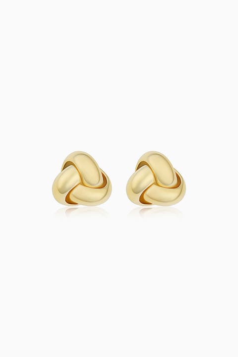14K Gold Forget Me Knot Stud Earrings