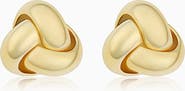 Oradina 14K Gold Forget Me Knot Stud Earrings