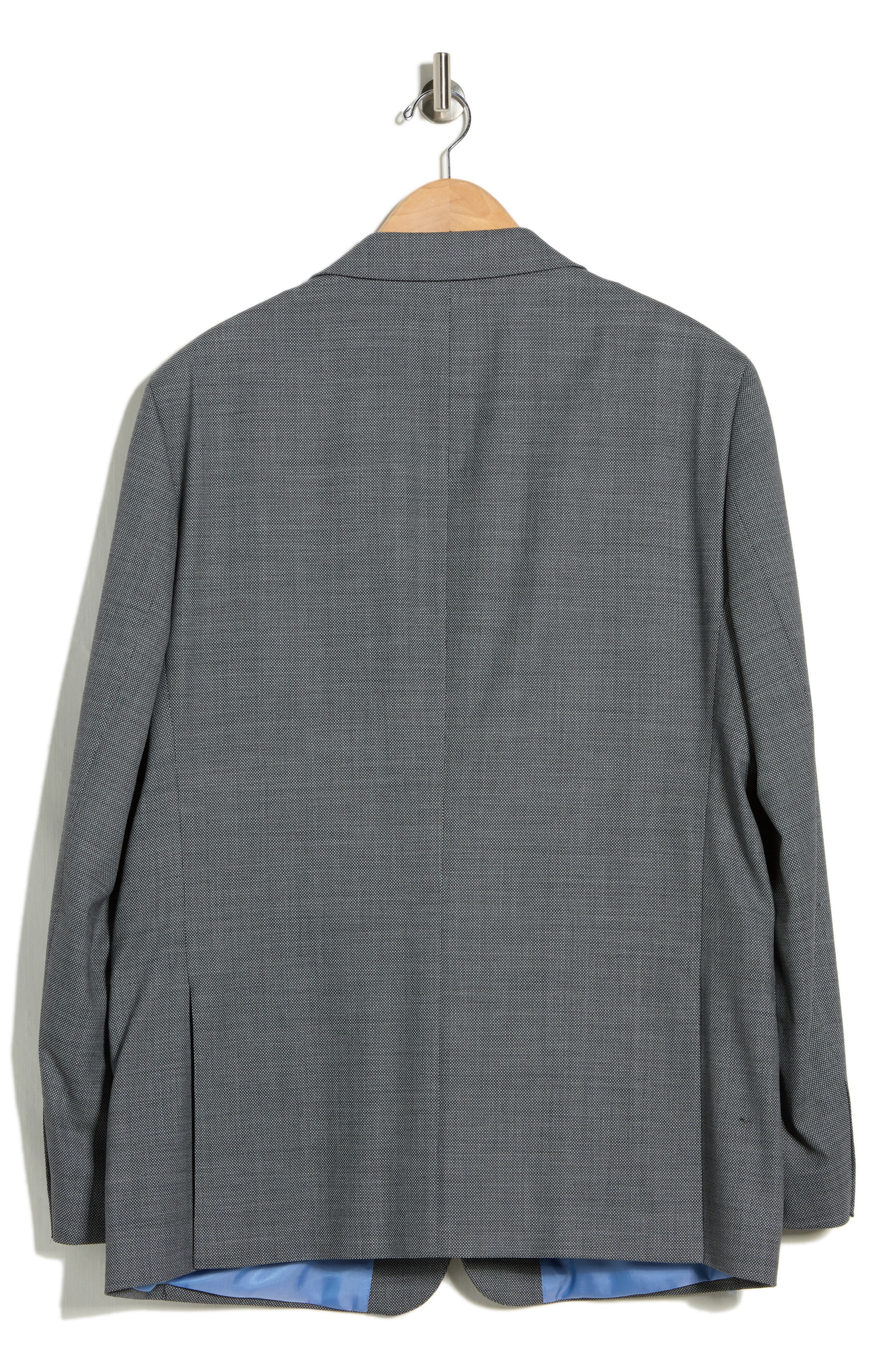 Charcoal Grey Birdseye Stretch Suit Jacket - image 4