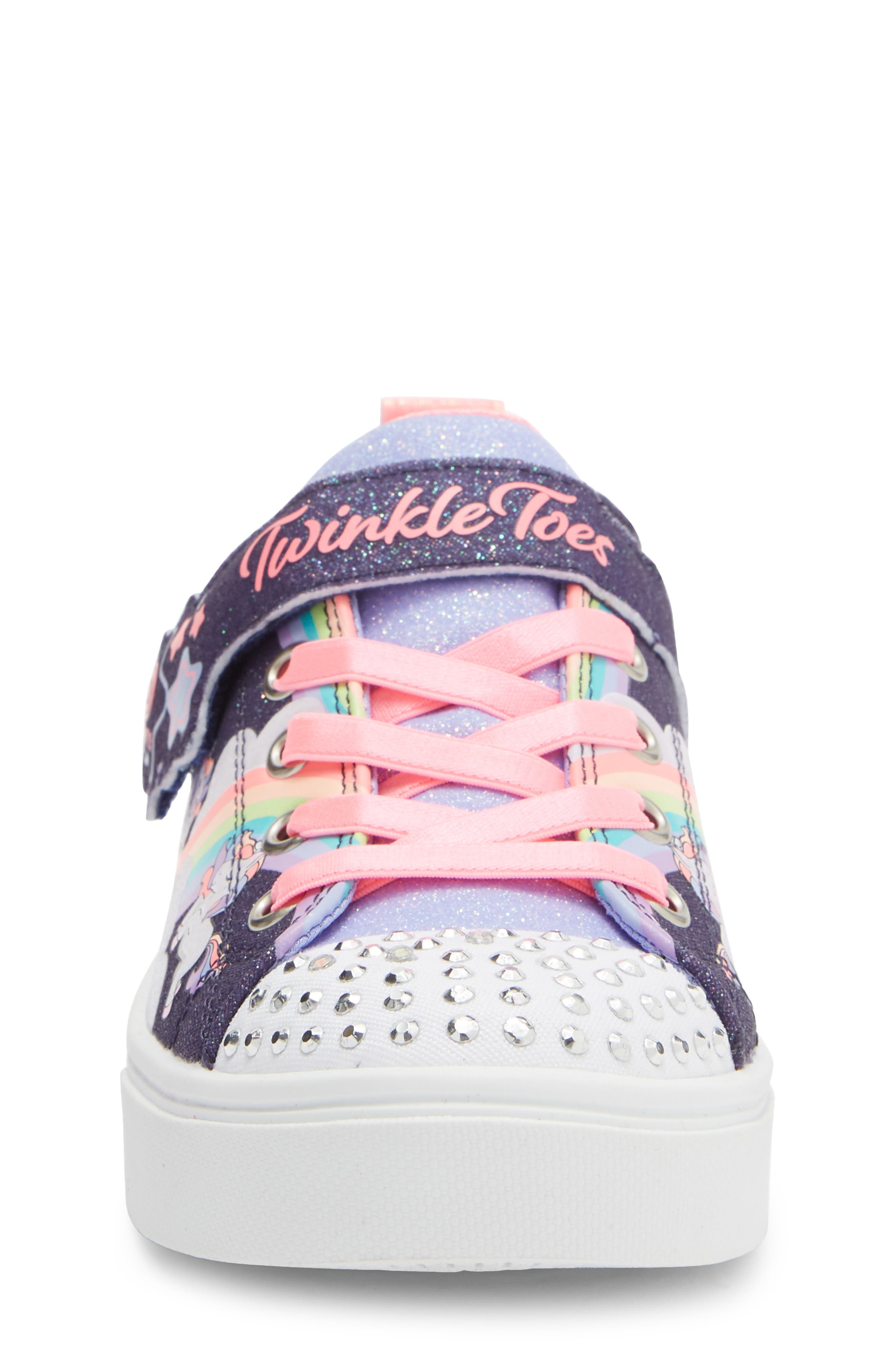 SKECHERS Kids' Twinkle Sparks Light-Up Sneaker, Alternate, color, Navy