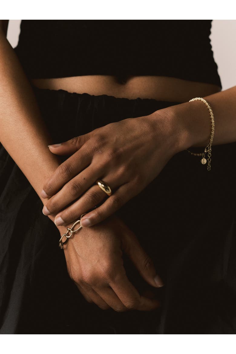 Natalie Thick Dome Ring, Alternate, color, 14K Recycled Gold Vermeil