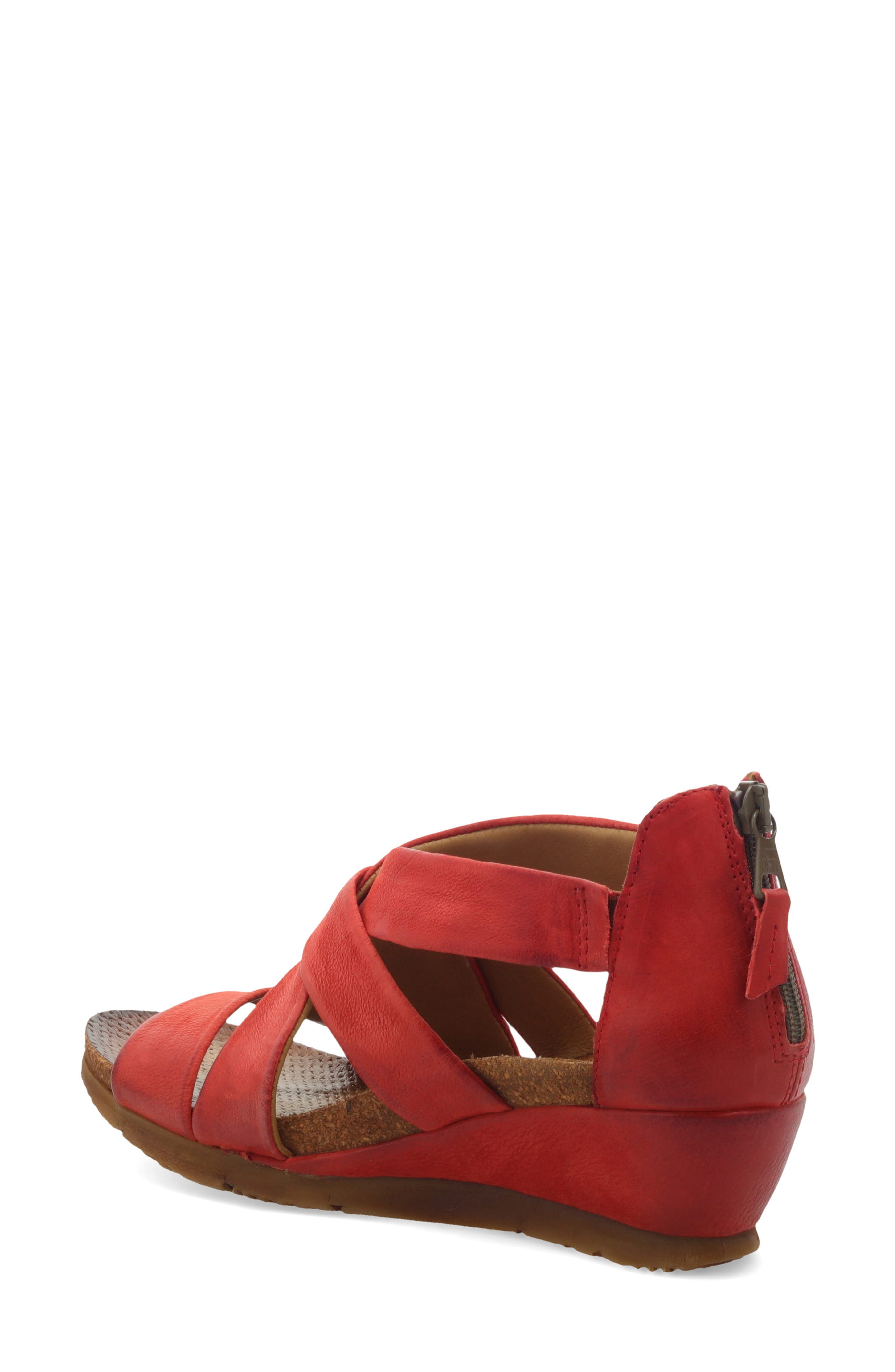 Mika Strappy Sandal, Alternate, color, TOMATO LEATHER
