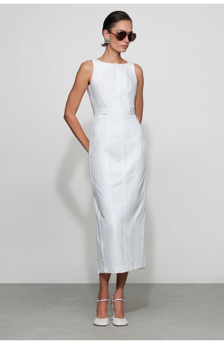 Et Ochs Farley Denim Midi Dress, Alternate, color, White