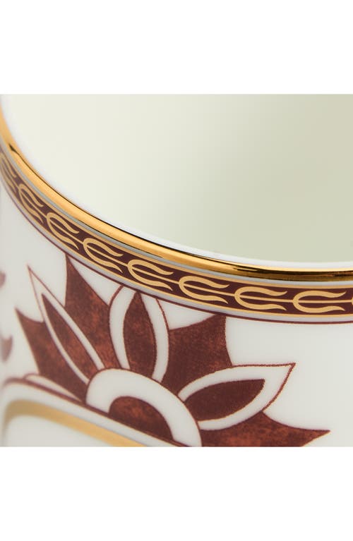 Wedgwood Red Splendor 22k Gold Accent Bone China Mug In Multi