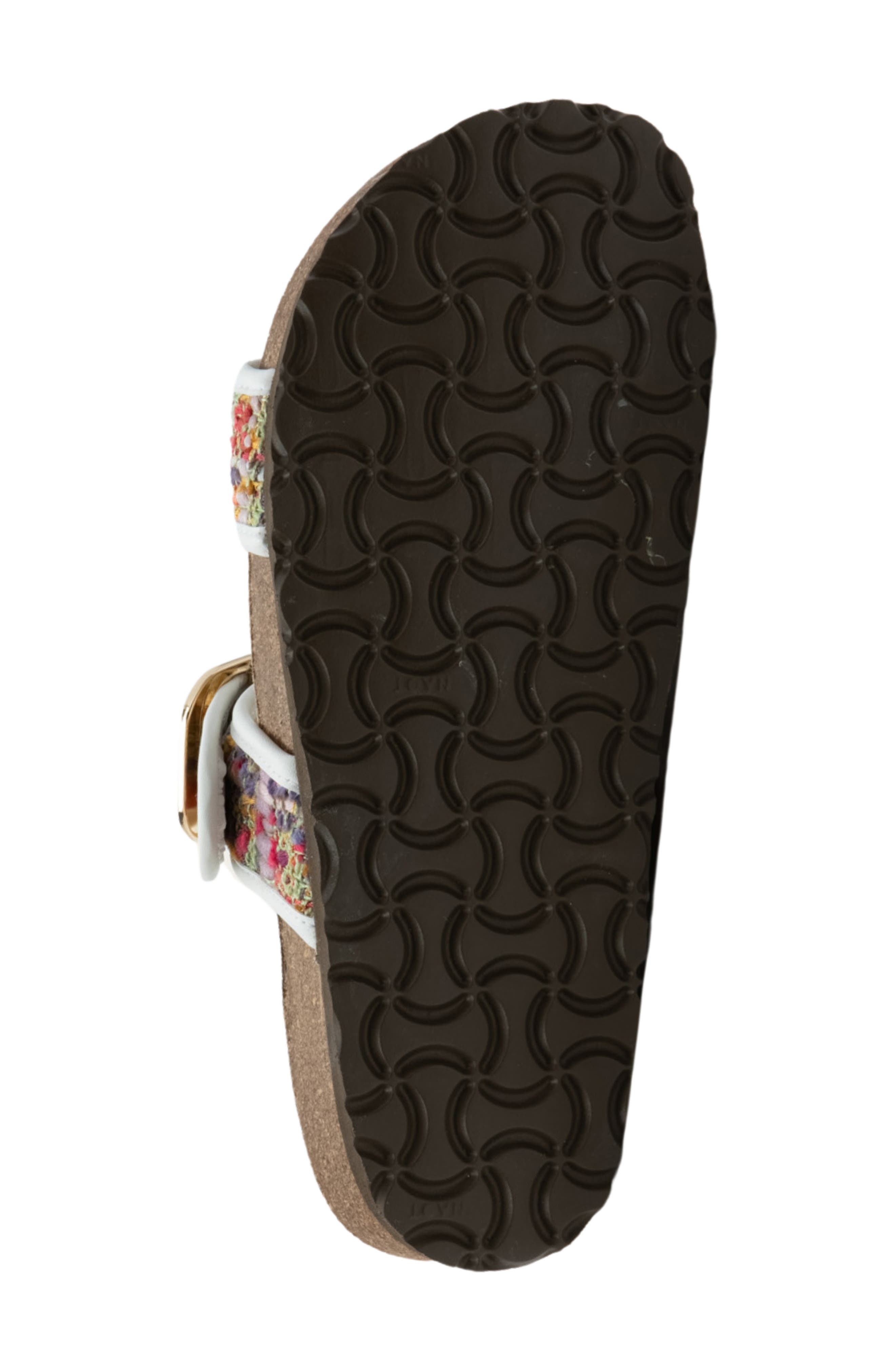 Nashville Double Band Slide Sandal, Alternate, color, PINK MARIGOLD WHITE LEATHER
