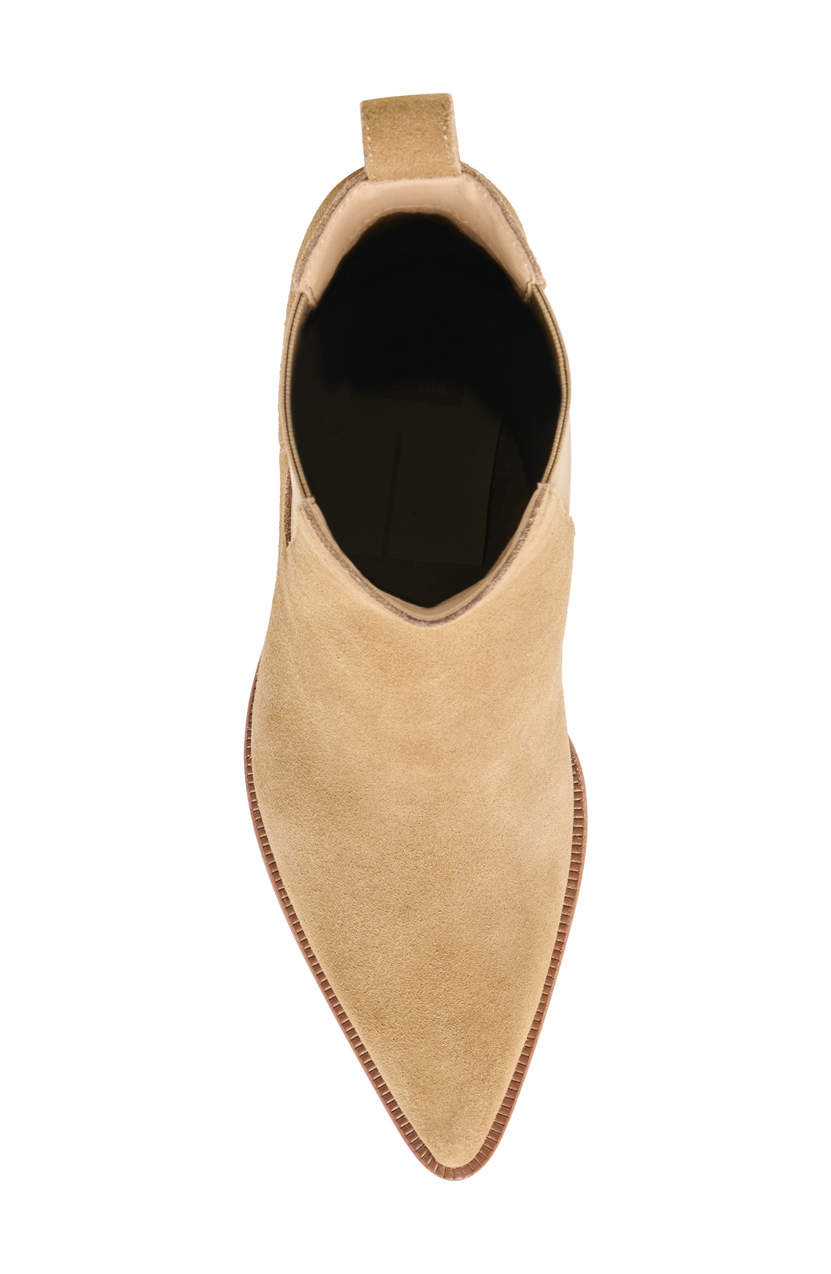 Shadie Waterproof Pointed Toe Chelsea Boot, Alternate, color, DK TAUPE SUEDE H2O