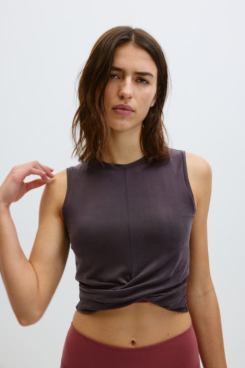 Slim Fit Twist-detail Sports Vest Top