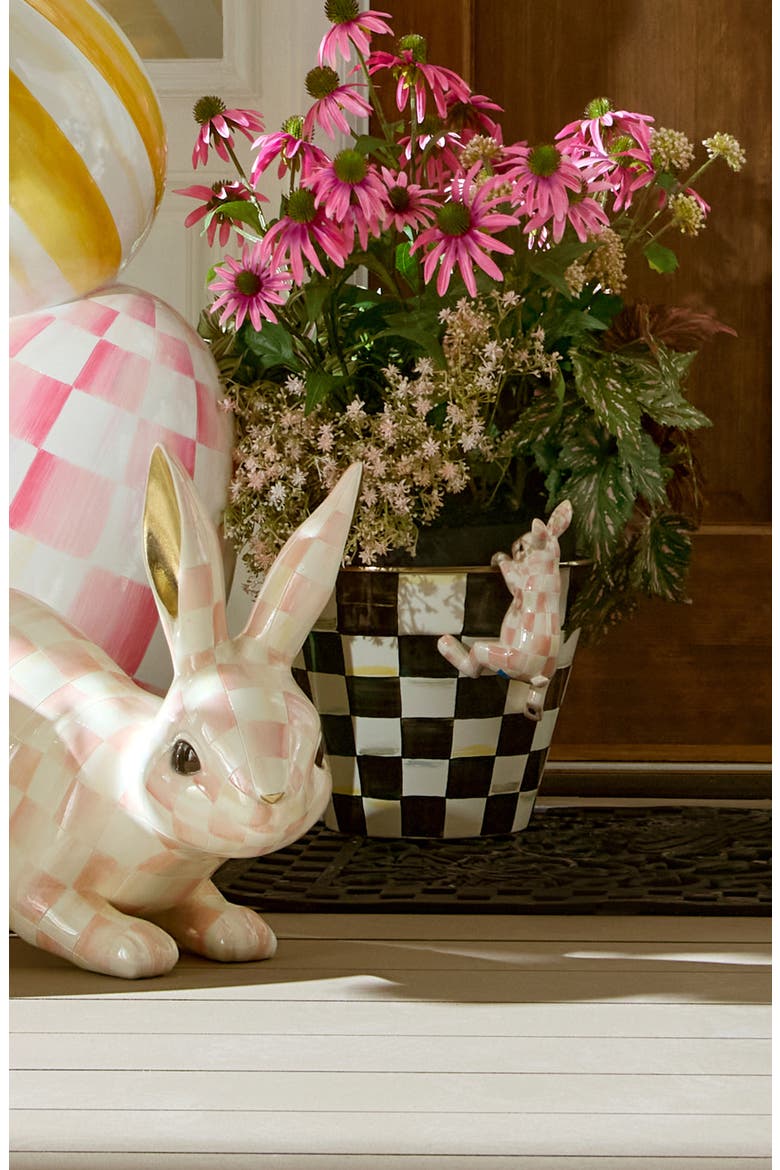 Rosy Check Funny Bunny Pot Climber, Alternate, color, PINK