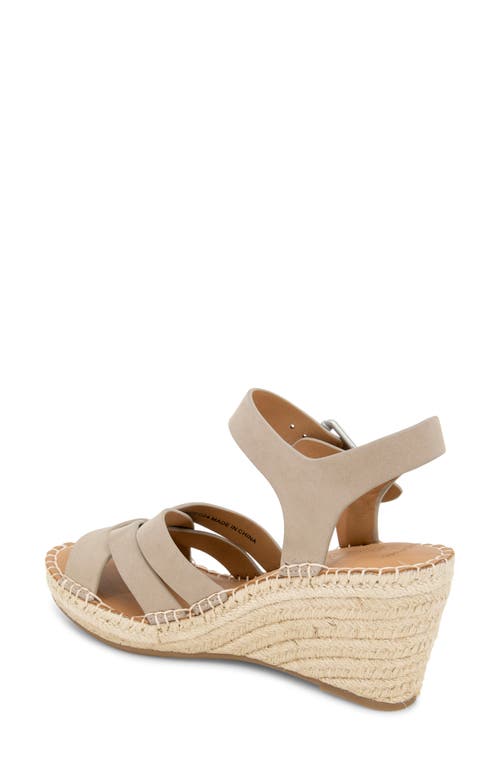 Gentle Souls By Kenneth Cole Caspian Wedge Sandal In Mushroom Nubuck