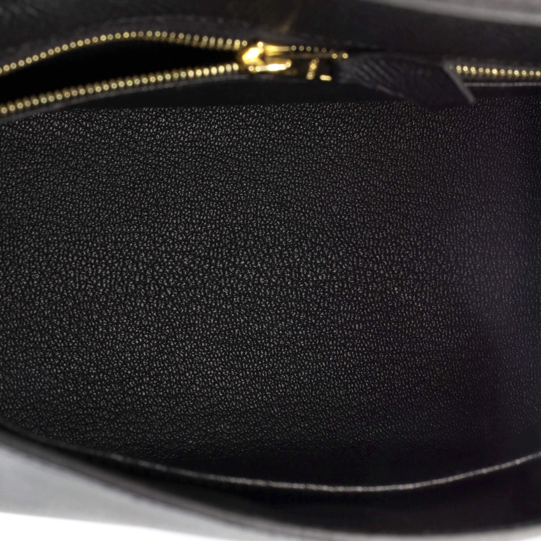 Pre-Owned Hermes Kelly Handbag Black Epsom with Gold Hardware 25, Alternate, color, Noir