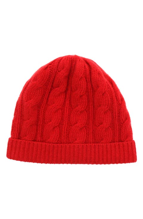 Cashmere Cable Knit Beanie