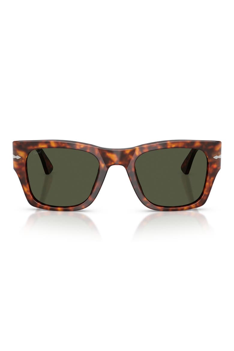 54mm Square Sunglasses, Main, color, HAVANA / GREEN