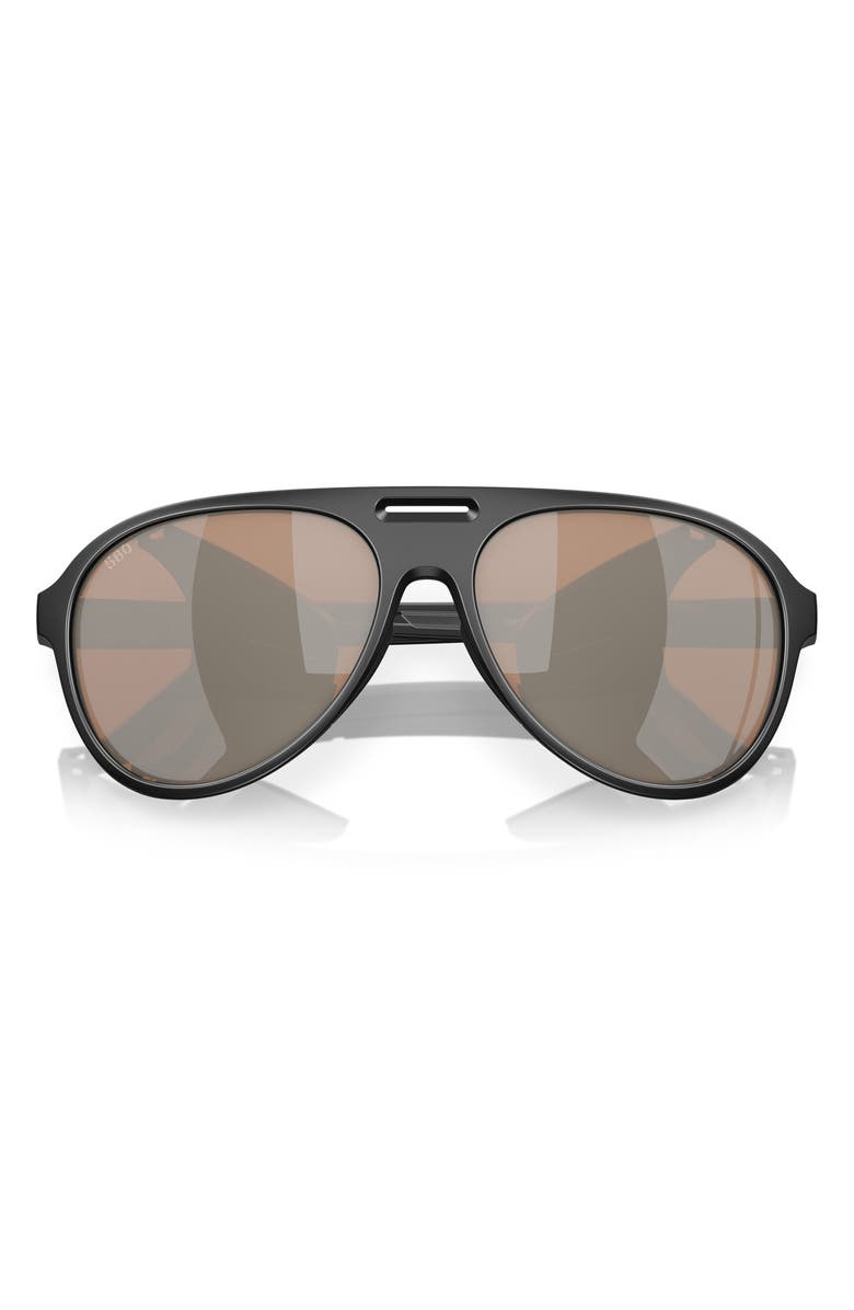 Costa Del Mar 59mm Polarized Pilot Sunglasses, Alternate, color, Black/ Copper Silver