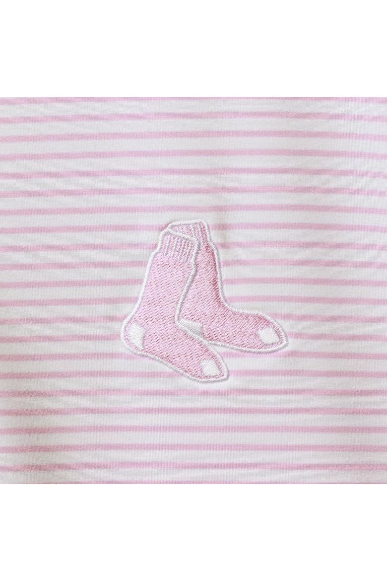 Men's Vineyard Vines Pink/White Boston Red Sox Bradley Stripe Polo, Alternate, color, Pink