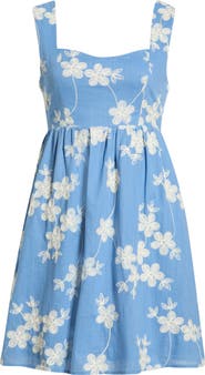 SUGARLIPS Keren Embroidered Cotton Fit & Flare Dress