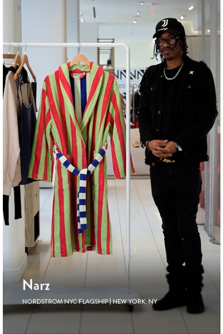 Stripe Terry Bathrobe video