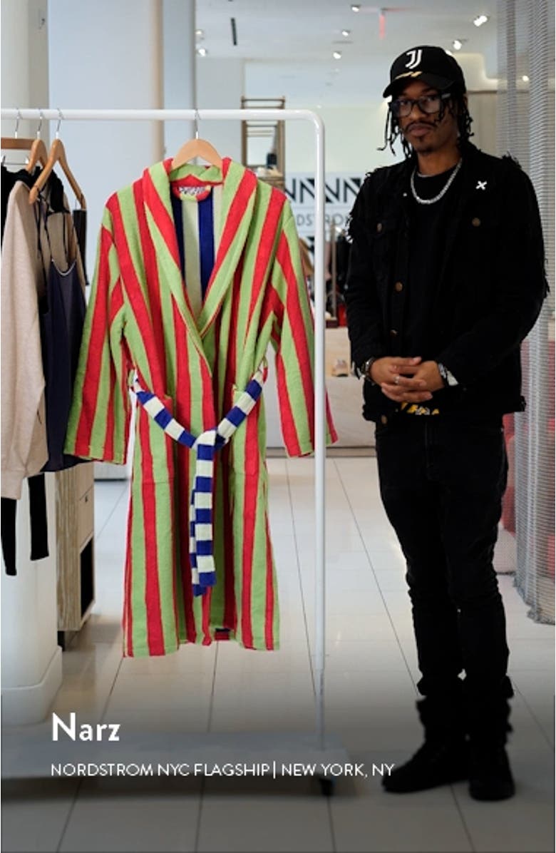 Stripe Terry Bathrobe, sales video thumbnail