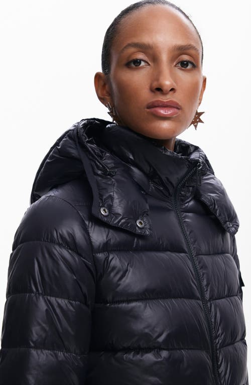 Desigual Mich Layered Puffer Coat In Black