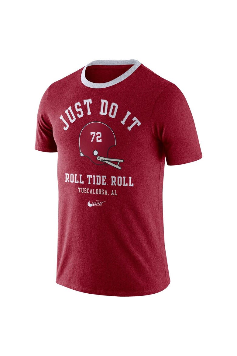 Men's Nike Crimson Alabama Crimson Tide Vault Helmet Team Tri-Blend T-Shirt, Alternate, color, Crimson