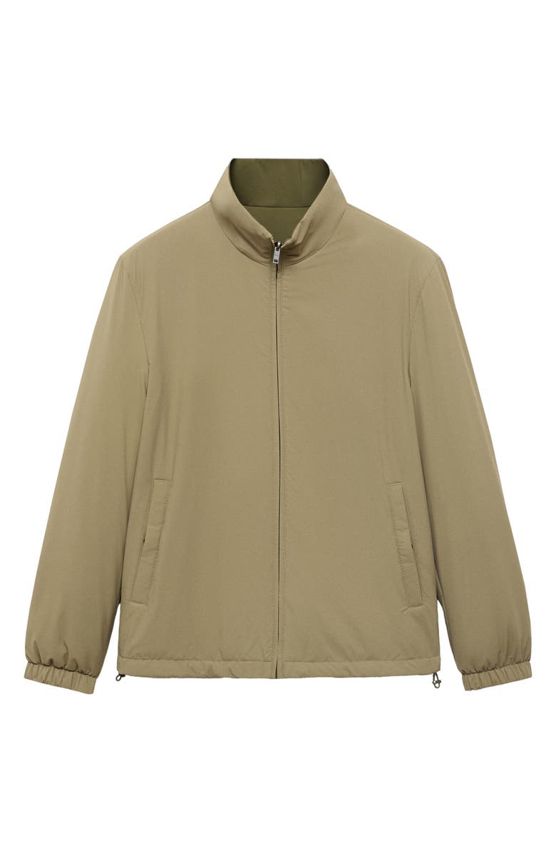 MANGO Reversible Water Repellent Jacket, Alternate, color, Beige/ Olive