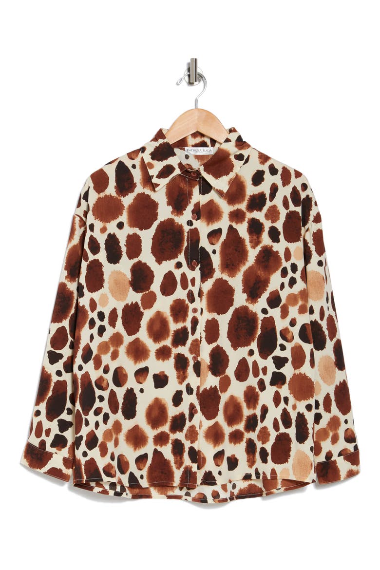 Oversize Button-Up Shirt, Alternate, color, RUST