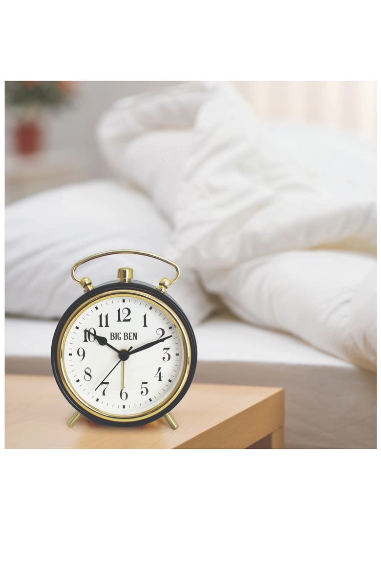 Big Ben Classic Top Handle Alarm Clock, Alternate, color, BLACK