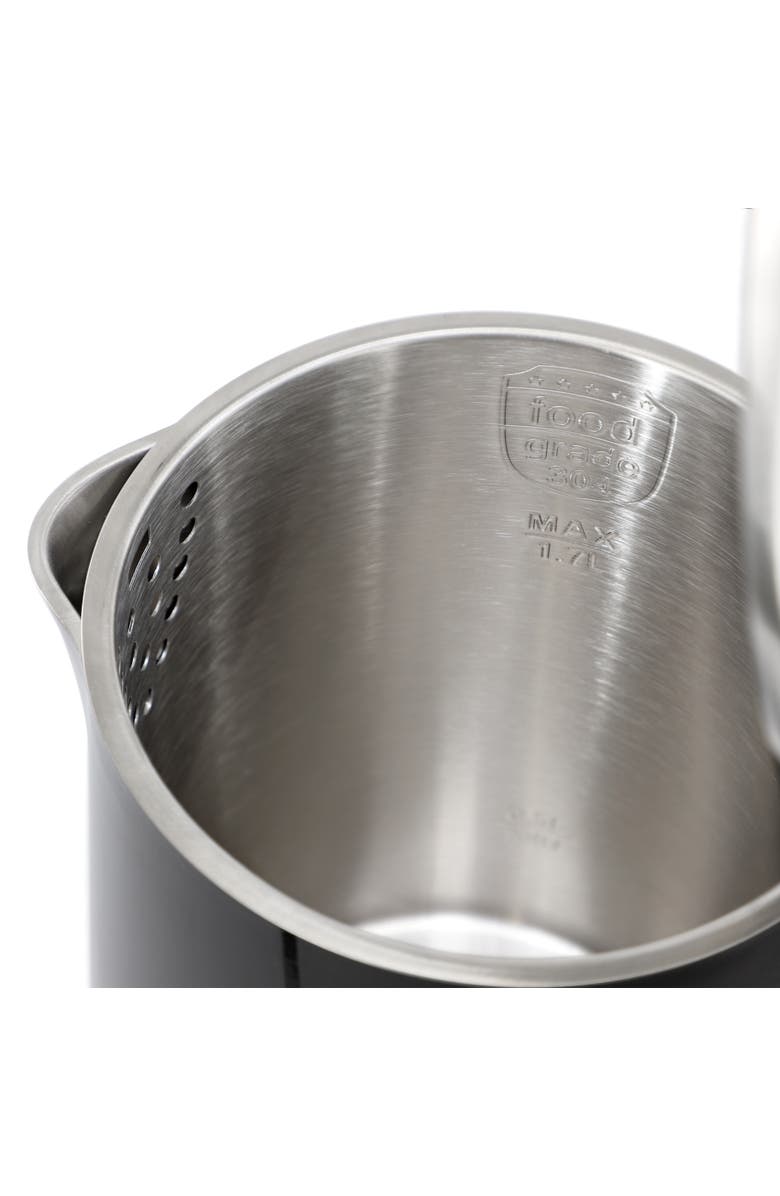 Megachef 1.8 Quart Stainless Steel Electric Tea Kettle in Black, Alternate, color, Black