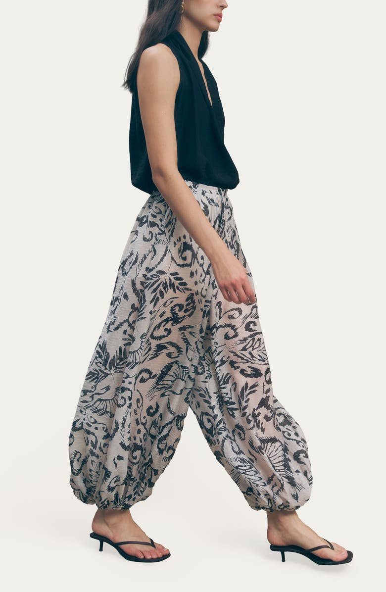 MAUDE CLUB Talia Balloon Pants, Alternate, color, Monarch Print
