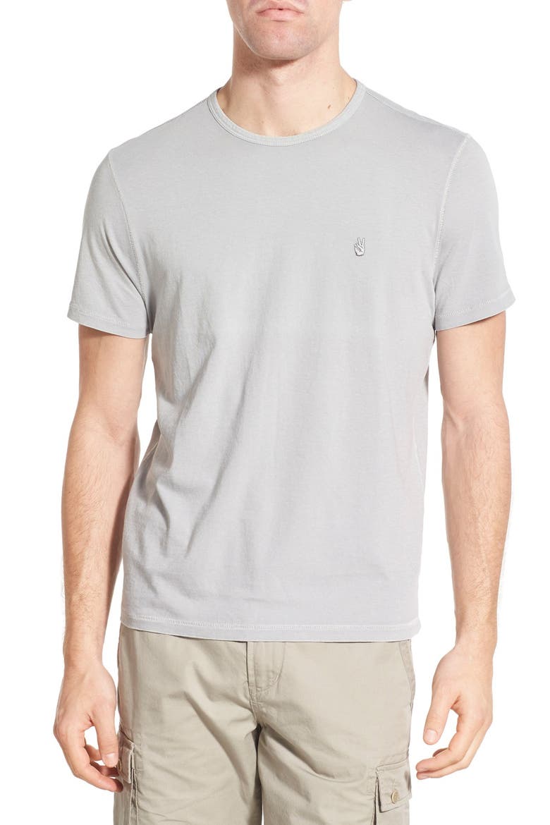 Peace Sign Crewneck T-Shirt, Main, color, SMOKE