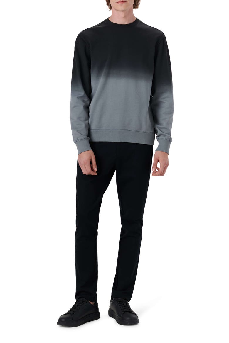 Dip Dye Long Sleeve Cotton Sweatshirt, Alternate, color, CEMENT