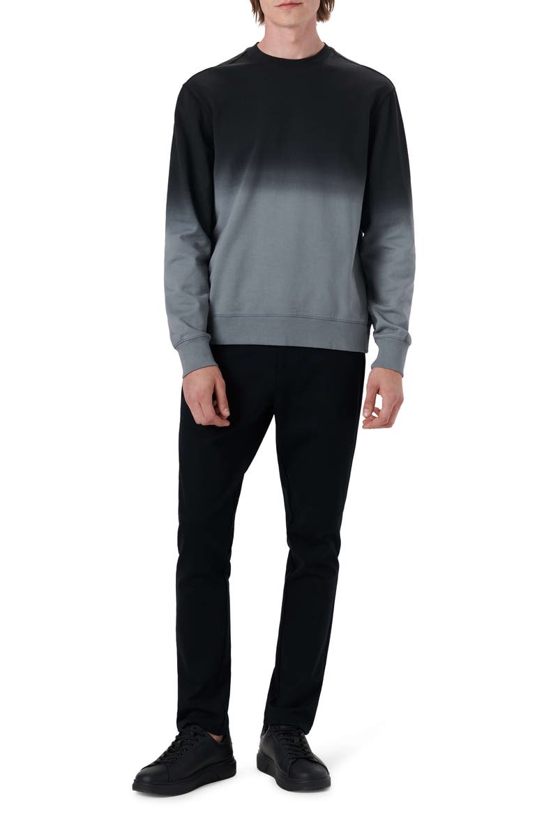 Bugatchi Dip Dye Long Sleeve Cotton Sweatshirt, Alternate, color,