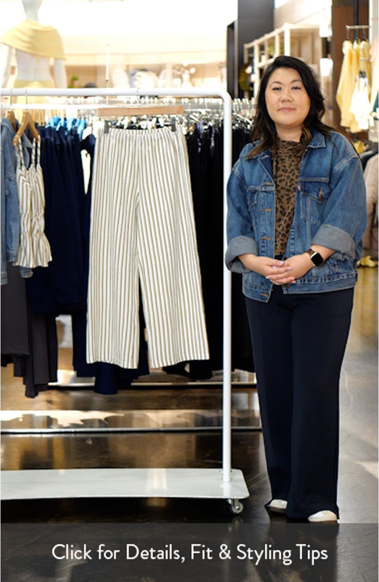 Kids' Stripe Pull-On Wide Leg Pants, sales video thumbnail
